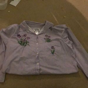 lavender button up